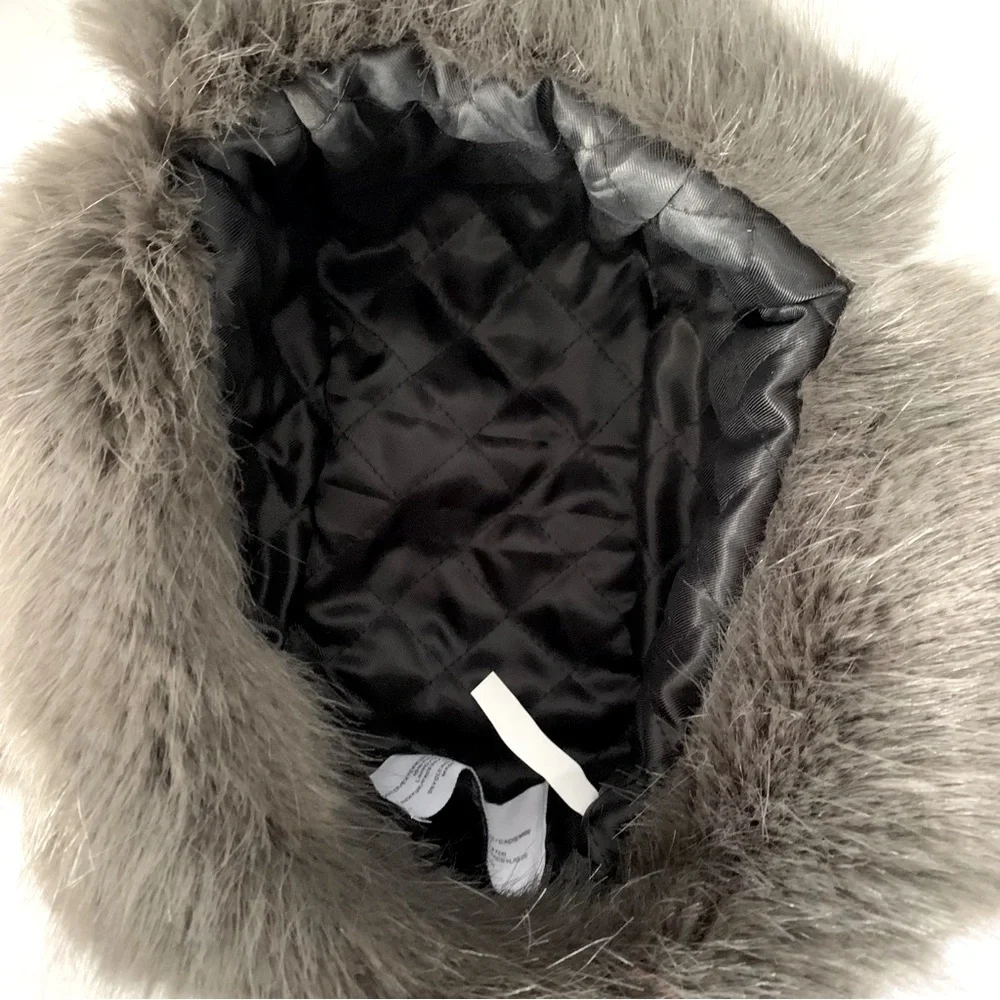 RH Faux Fur Cashmere Blend Knit Hat